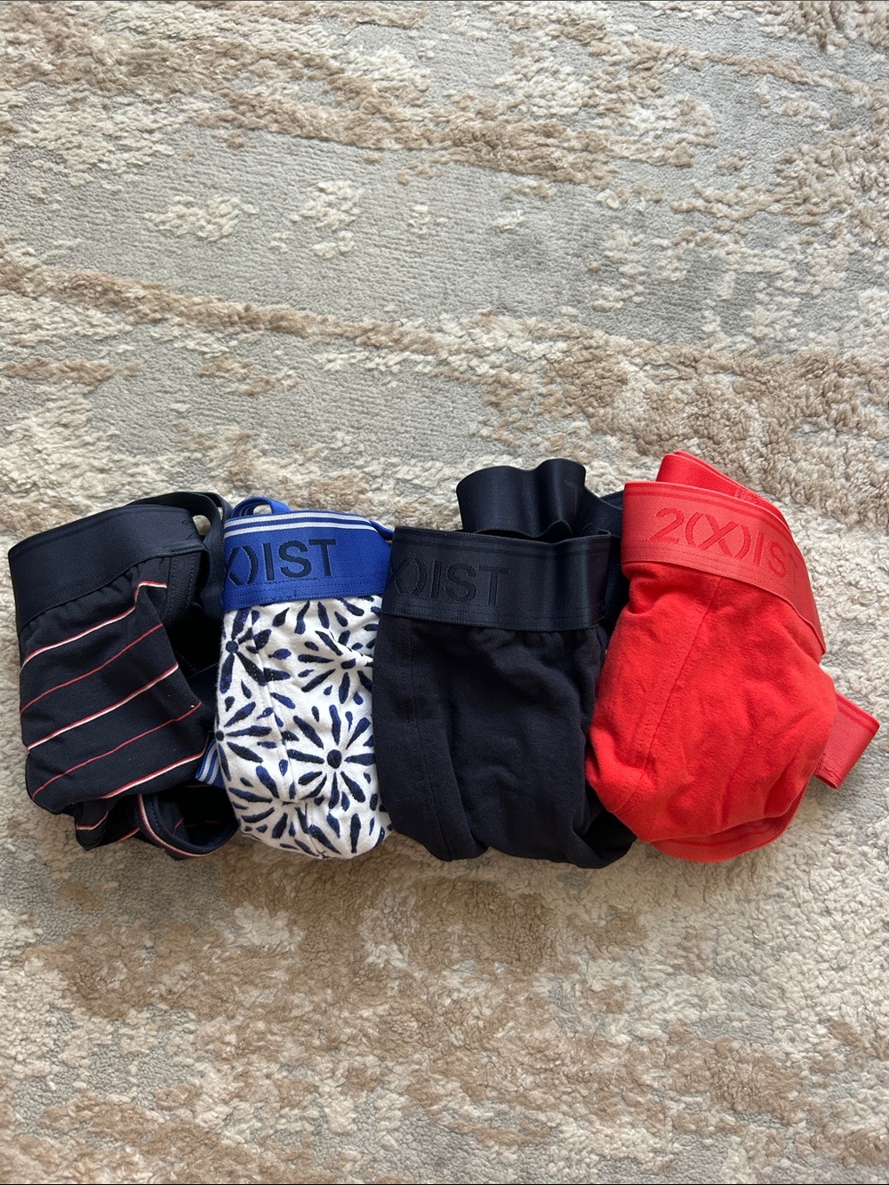 2xist Men's Stretch Cotton Jock Straps - Black, Red, Blue, Patterned - Size XL